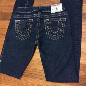 True Religion Dark Wash Skinny Stretch Jeans Sz 24